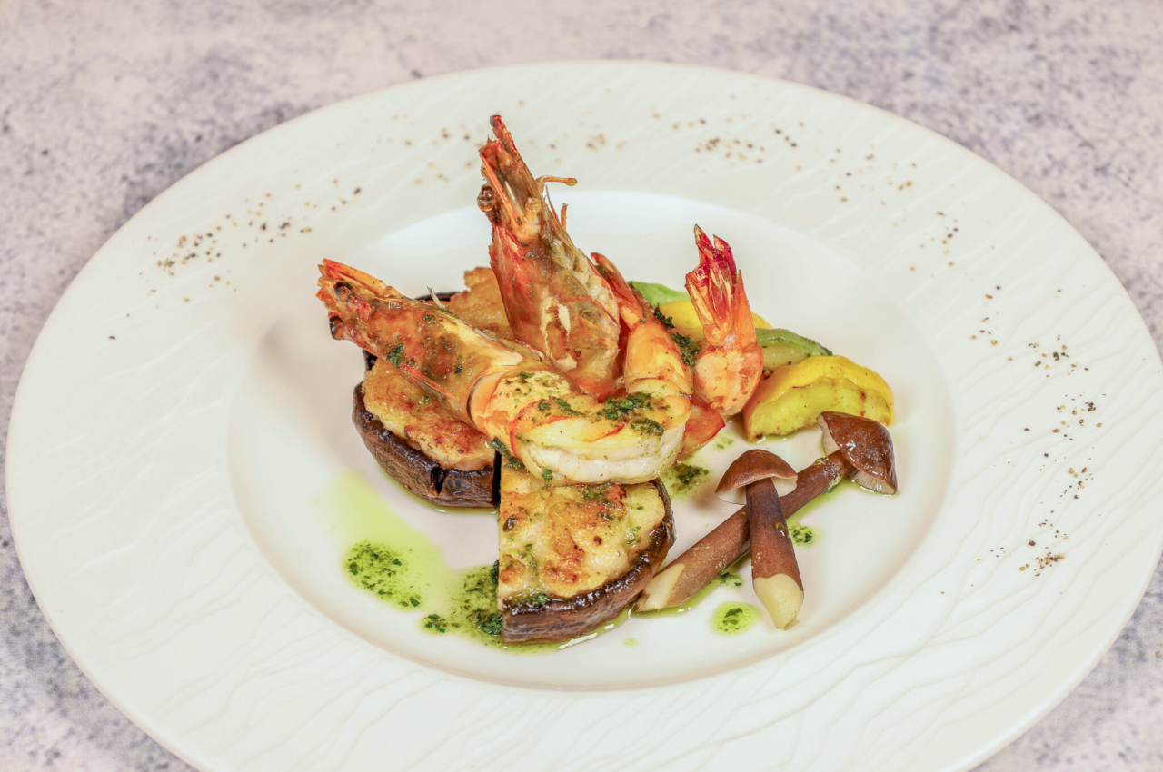 Baked Shrimp Portobello Mushroom